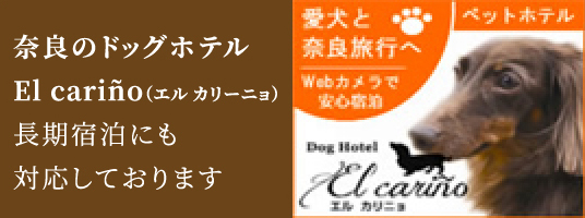 奈良のドッグホテル El cariño（エル カリーニョ）長期宿泊にも対応しております